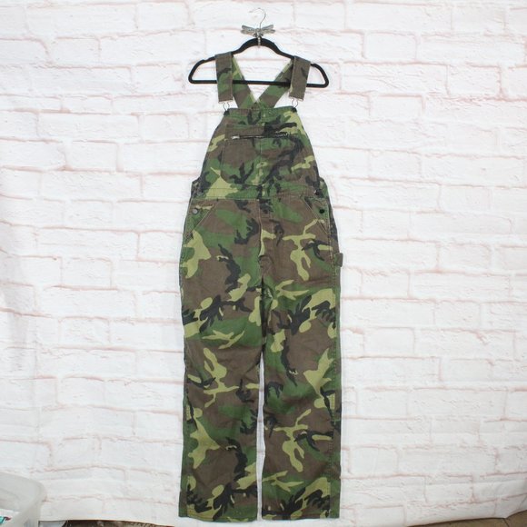 Unbranded Pants - *Unbranded Green 100% Cotton Camouflage Overall Size 36